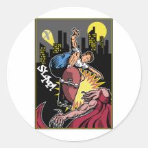 Het met een skateboard rijden ronde stickers