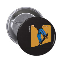 Het met een skateboard rijden speld buttons
