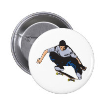 Het met een skateboard rijden speld buttons