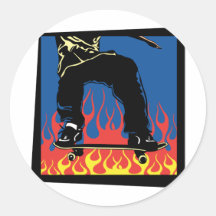 Het met een skateboard rijden stickers