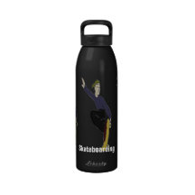 Het met een skateboard rijden van de Fles van de V Waterflessen