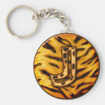 Het Monogram Keychain J van Tigerskin Sleutelhangers