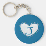 Het Monogram Keychain van het hart Sleutelhangers