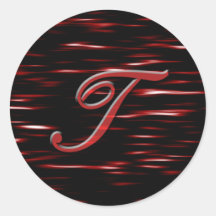 Het motiefsticker rode van het monogram "T" manusc