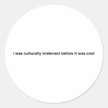 Het Motto van Hipster Ronde Sticker
