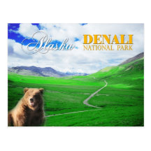 Het Nationale Park van Denali, Alaska Wenskaart