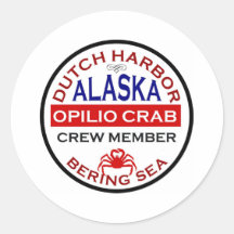 Het Nederlandse Lid van de Bemanning van de Krab v Ronde Stickers