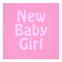 Het nieuwe Meisje van het Baby. Mooie Roze. Douane Persoonlijke Aankondiging
