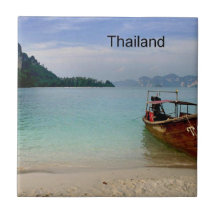 (Het nieuwe) strand van Thailand Krabi (St.K) Geboortetegeltje