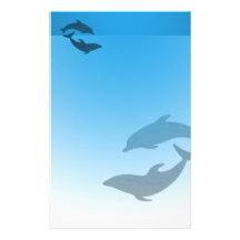 Het oceaan Blauwe Briefpapier van Dolfijnen