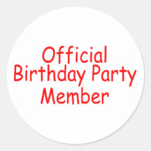Het officiële Lid van de Partij van de Verjaardag Stickers