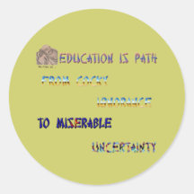 Het onderwijs is weg van verwaande onwetendheid… sticker