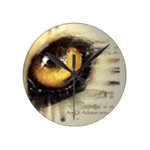 Het Oog van ArtOfAshanti van de Tijger Wallclock Klokken