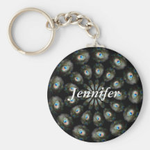 Het Oog van de pauw, Jennifer, Keychain Sleutel Hanger