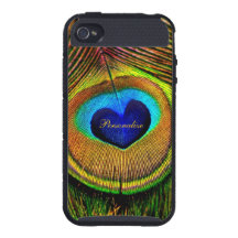 Het Oog van de Veren van de pauw van Liefde iPhone 4 Hoesje
