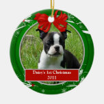 Het Ornament van 1st Kerstmis van het puppy