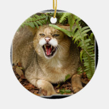 Het Ornament van Kerstmis van de Kat van het oerwo
