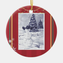 Het Ornament van Mosiac van de Sneeuwman van de co