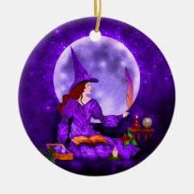 Het ornament van Violetkleurige Mabon van de Heks