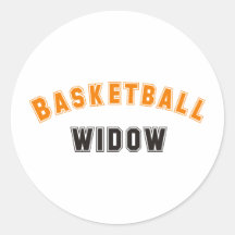 het overhemd van de basketbalweduwe ronde sticker