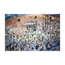 HET OVERLEG VAN DE ROTS STRETCHED CANVAS PRINT