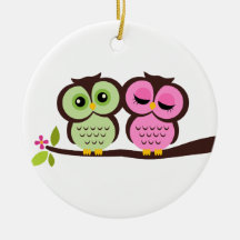 Het Paar van de uil Ornament