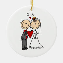 Het Paar van het huwelijk doe ik T-shirts en Gifte Ornamenten
