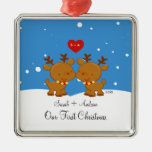 Het Paar van het rendier Ons Ornament van Eerste K