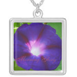Het Paarse Blauw van de Glorie van de ochtend Gepersonaliseerde Ketting