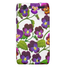 Het paarse Geval van Droid Razr van de Bloemen van Droid RAZR Hoesjes