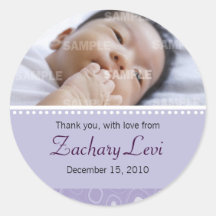 Het paarse Gumdrop Baby dankt u Sticker