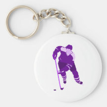 Het paarse Logo van het Hockey Sleutel Hanger