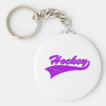 Het paarse Logo van het Hockey Sleutel Hanger