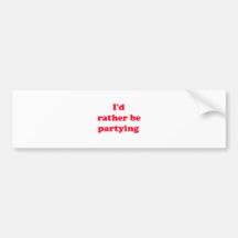 het partying bumpersticker