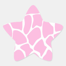 Het Patroon van de Druk van de giraf in het Roze v Ster Sticker