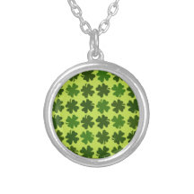 Het Patroon van de Klaver van vier Blad Gepersonaliseerde Ketting