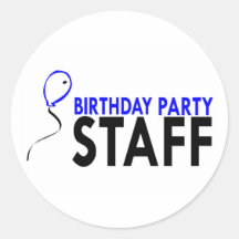 Het Personeel van de Partij van de verjaardag Ronde Stickers