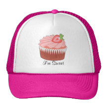 Het Pet van Cupcake van de aardbei