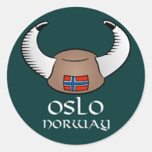 Het Pet van Oslo Noorwegen Viking Stickers
