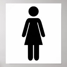 Het pictogram van de vrouw poster