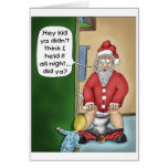 Het Plassen van de kerstman Wenskaart