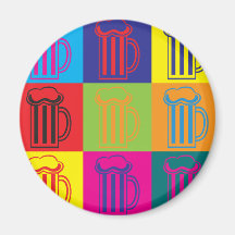 Het Pop-art van het bier Magneet