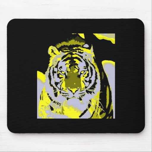 Het Pop-art van het Gezicht van de tijger Muismatten