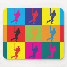 Het Pop-art van het honkbal Muis Mat