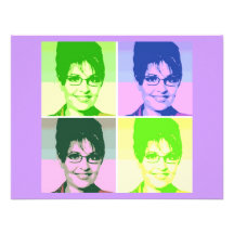 Het Pop-art van Palin van Sarah Custom Uitnodging