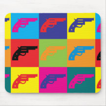 Het Pop-art van pistolen Muis Mat