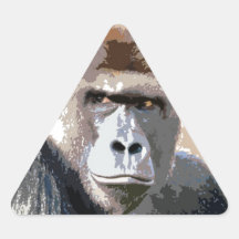 Het Portret van de gorilla Driehoek Sticker