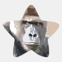 Het Portret van de gorilla Ster Stickers