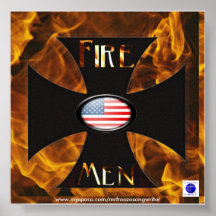Het Poster van brandweerlieden