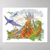 Het Poster van de Druk van de dinosaurus